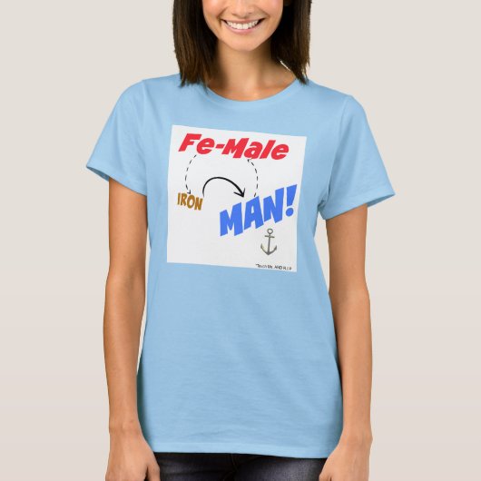 Fe-mannetje is Iron Man T-shirt (Voorkant)
