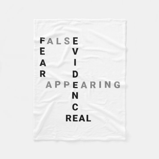 Fear False Evidence Appearing Real Motivational Fleece Deken (Voorkant)