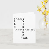 Fear False Evidence Appearing Real Motivational Kaart (Gele Bloem)