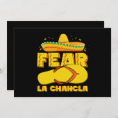 Fear La Chancla Grappige Mexicaanse Cinco De Mayo Kaart (Voorkant / Achterkant)