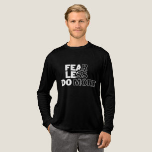 "Fear Less do more" Motivatie Mannen Tri-Blend Shirt