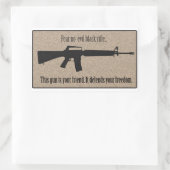 Fear No Evil Black Rifle Rechthoekige Sticker (Tas)