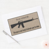 Fear No Evil Black Rifle Rechthoekige Sticker (Envelop)