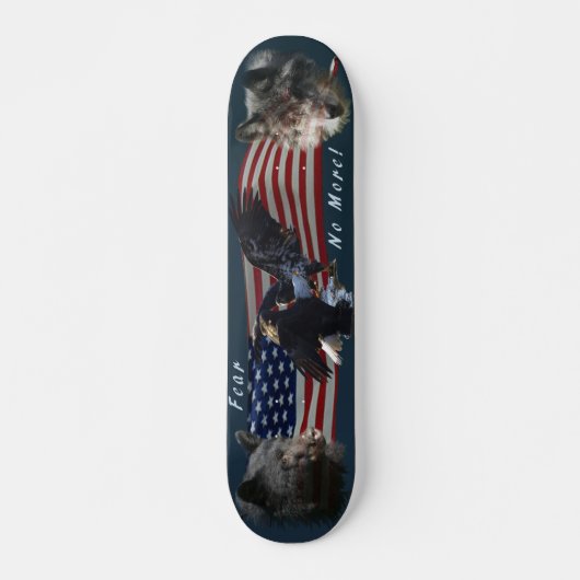 "Fear No More" Eagle, Beer, Wolf Schaats Board Skateboard (Voorkant)