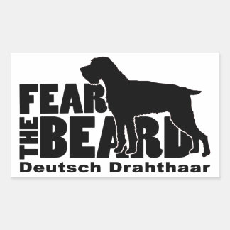 Fear the Beard - Deutsch Drahthaar Gear Rechthoekige Sticker