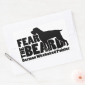 Fear the Beard - Duits Wirehaired Pointer Gear Rechthoekige Sticker (Envelop)