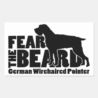 Fear the Beard - Duits Wirehaired Pointer Gear Rechthoekige Sticker