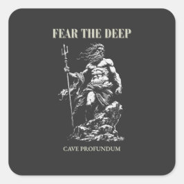 Fear the Deep – Poseidon Mythic  Vierkante Sticker