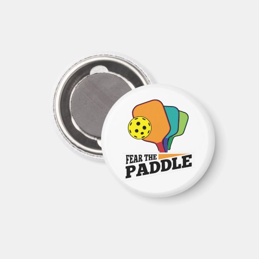 Fear the Paddle Funny Pickleball Picklballs and Pi Magneet (Voorkant / Achterkant)