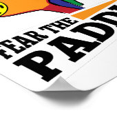 Fear the Paddle Funny Pickleball Picklballs and Pi Poster (Hoek)