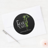 FearCast Harvey Logo Ronde Sticker (Envelop)