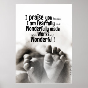 Fearful and wonderbaarlijk gemaakt poster