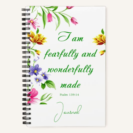 Fearful and wonderbaarlijk gemaakt tijdschrift notitieboek (Voorkant)