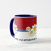 Fearful and Wonderful Made Denim Stippen..Daisies Mok (Voorkant links)