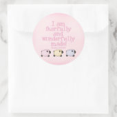 Fearful and Wonderful Made - Roze Ronde Sticker (Tas)