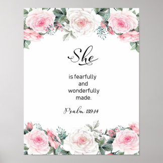 Fearful and wonderful Made, Scripting, Bijbel Poster