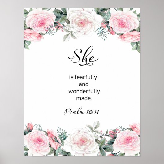 Fearful and wonderful Made, Scripting, Bijbel Poster (Voorkant)