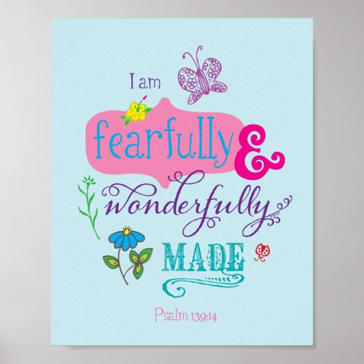Fearful and Wonderful Made Scripting Girly Art Poster (Voorkant)