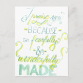 Fearful en Wonderful Made Briefkaart (Voorkant)