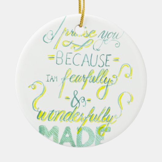Fearful en Wonderful Made Keramisch Ornament (Voorkant)