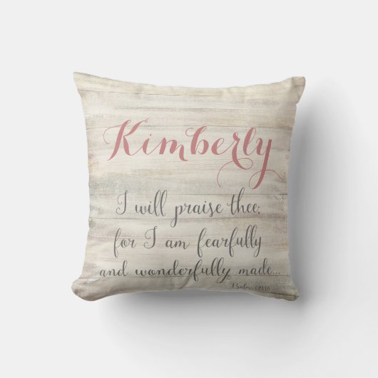 Fearful & Wonderful Made - Ps. 139:14 Kussen (Voorkant)