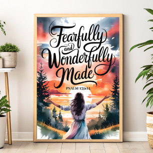Fearfully & Wonderfully Made – Christelijke muurku Poster