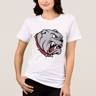 Fearless Bulldog Girl T-shirt | Vetgedrukte mascot