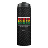 FEARLESS Christelijk Scripture Psalm 27 Black Thermosbeker (Voorkant)