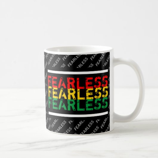 FEARLESS Christelijke Schrift Psalm 27 Zwart Koffiemok (Rechts)