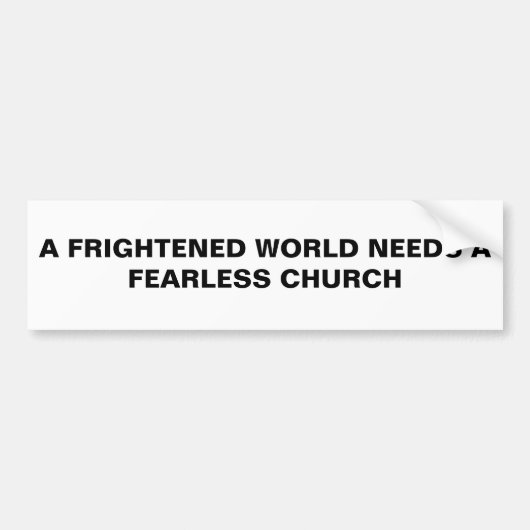 FEARLESS CHURCH BUMPERSTICKER (Voorkant)
