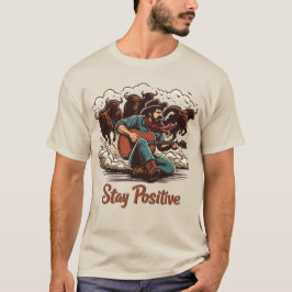 Fearless Cowboy: Retro Westerne stripkunst T-shirt