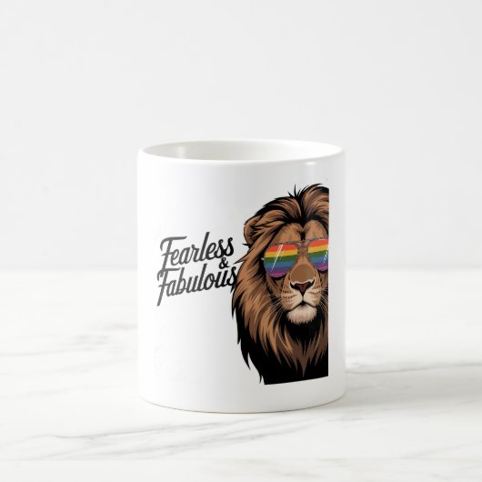 Fearless & Fabearless Pride Lion mug (Centre)