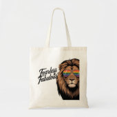 Fearless & Fabulous Pride Lion Canvas tas (Voorkant)