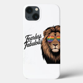 Fearless & Fabulous Pride Lion iPhone hoesje