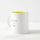 Fearless & Free Typography Modern Two-Tone Mug (Devant gauche)