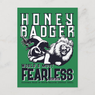 FEARLESS Honey Badger Briefkaart