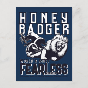 FEARLESS Honey Badger Briefkaart