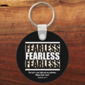 FEARLESS Inspirerend - zwart wit Sleutelhanger (Voorkant)
