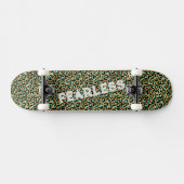 FEARLESS Light Green Leopard Wild Animal Print Skateboard (Horizontaal)