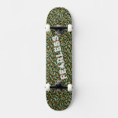 FEARLESS Light Green Leopard Wild Animal Print Skateboard (Voorkant)