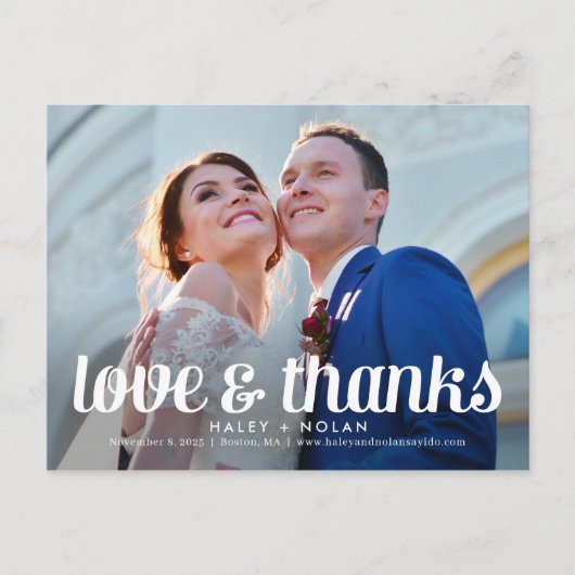 Fearless Love Wedding Bedankt Briefkaart (Voorkant)