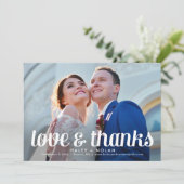 Fearless Love Wedding Dank je wel kaart (Staand voorkant)