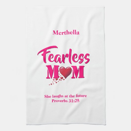FEARLESS MOM | Overdrachten 31 Theedoek (Verticaal)