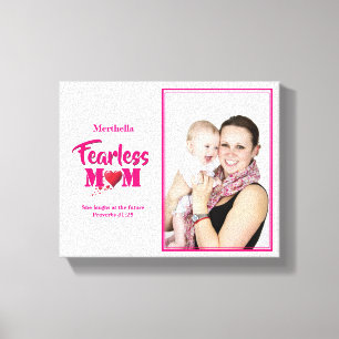 FEARLESS MOM Proverbs 31 FOTO Canvas Afdruk