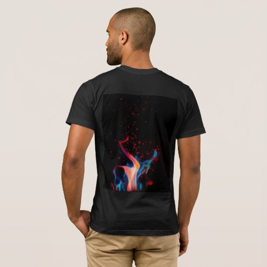 Fearless & On Fire – Bold Flame grafisch T-shirt (Achterkant volledig)