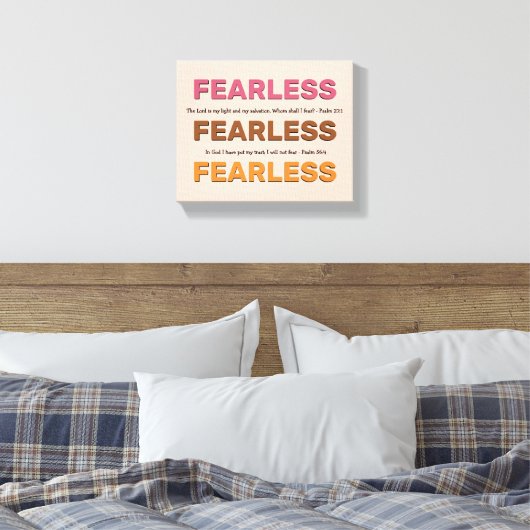 FEARLESS Psalms Inspirerend DAT IK NIET ZAL BEGRIJ Canvas Afdruk (Insitu (Slaapkamer))