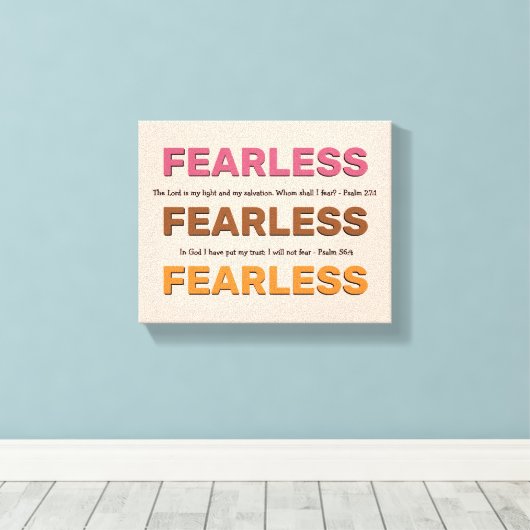 FEARLESS Psalms Inspirerend DAT IK NIET ZAL BEGRIJ Canvas Afdruk (Insitu (Houten vloer))
