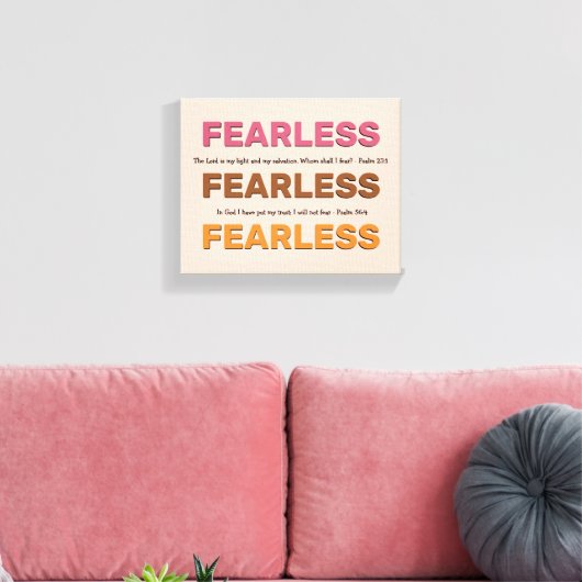 FEARLESS Psalms Inspirerend DAT IK NIET ZAL BEGRIJ Canvas Afdruk (Insitu (Woonkamer))