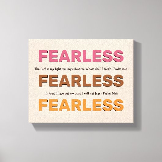 FEARLESS Psalms Inspirerend DAT IK NIET ZAL BEGRIJ Canvas Afdruk (Voorkant)