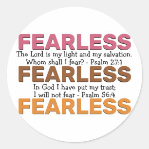FEARLESS Psalms Inspirerend DAT IK NIET ZAL BEGRIJ Ronde Sticker